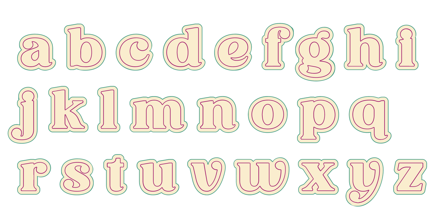 Lowercase Alphabet Cookie Cutters