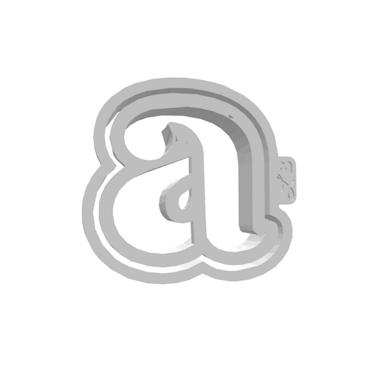 a (Lowercase, Includes 2 Cutters + Dough Pusher)-- STL FILES