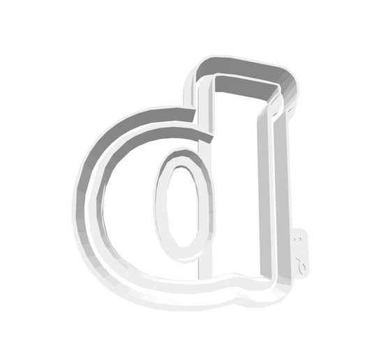 b (Lowercase, Includes 2 Cutters + Dough Pusher)-- STL FILES