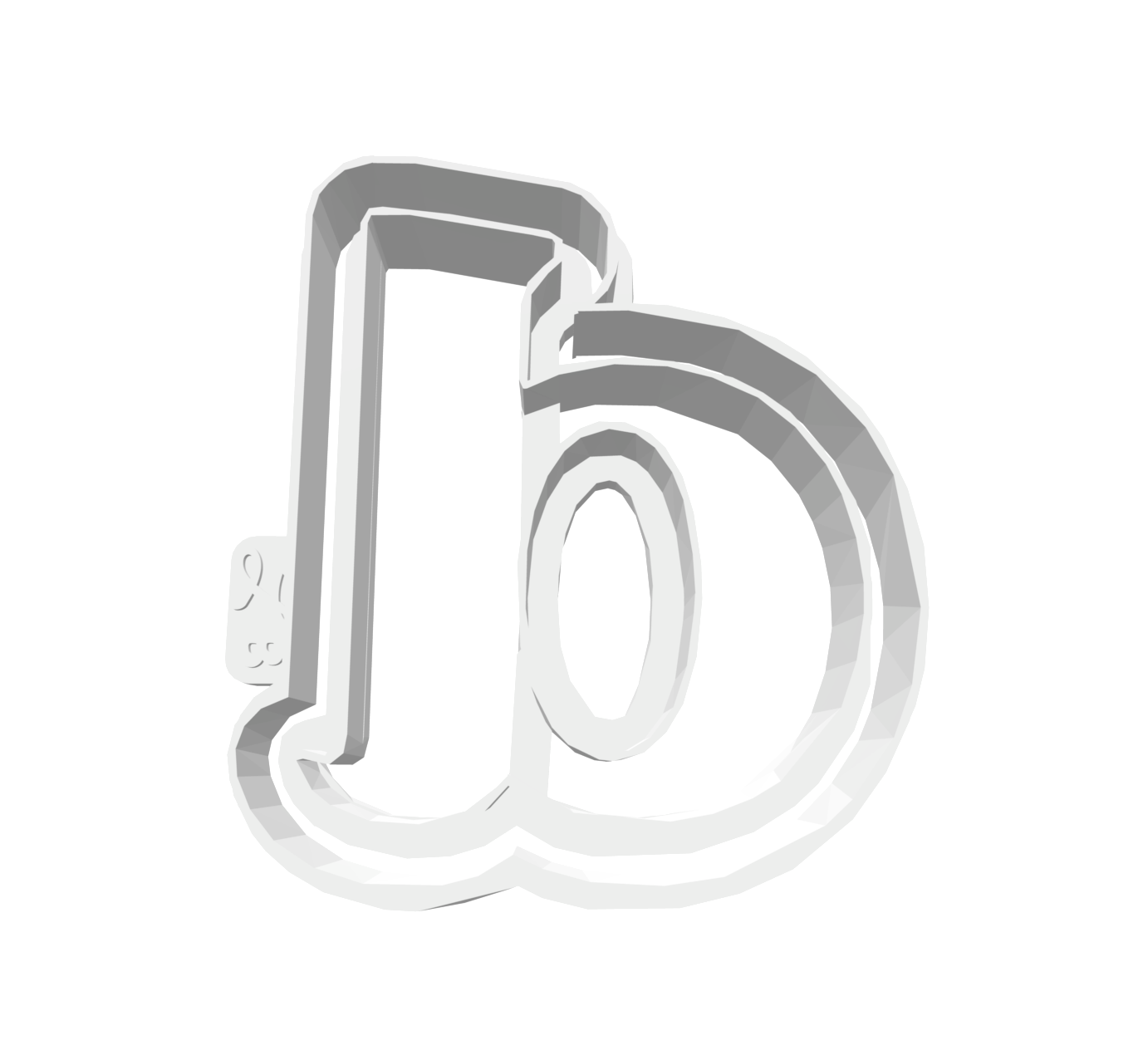 d (Lowercase, Includes 2 Cutters + Dough Pusher)-- STL FILES