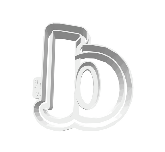 d (Lowercase, Includes 2 Cutters + Dough Pusher)-- STL FILES