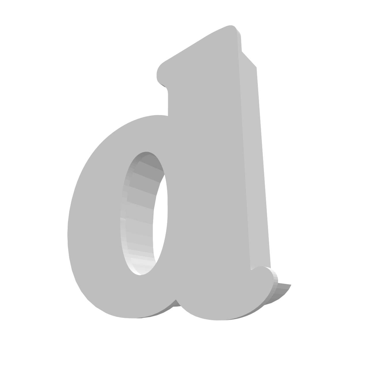 d (Lowercase, Includes 2 Cutters + Dough Pusher)-- STL FILES