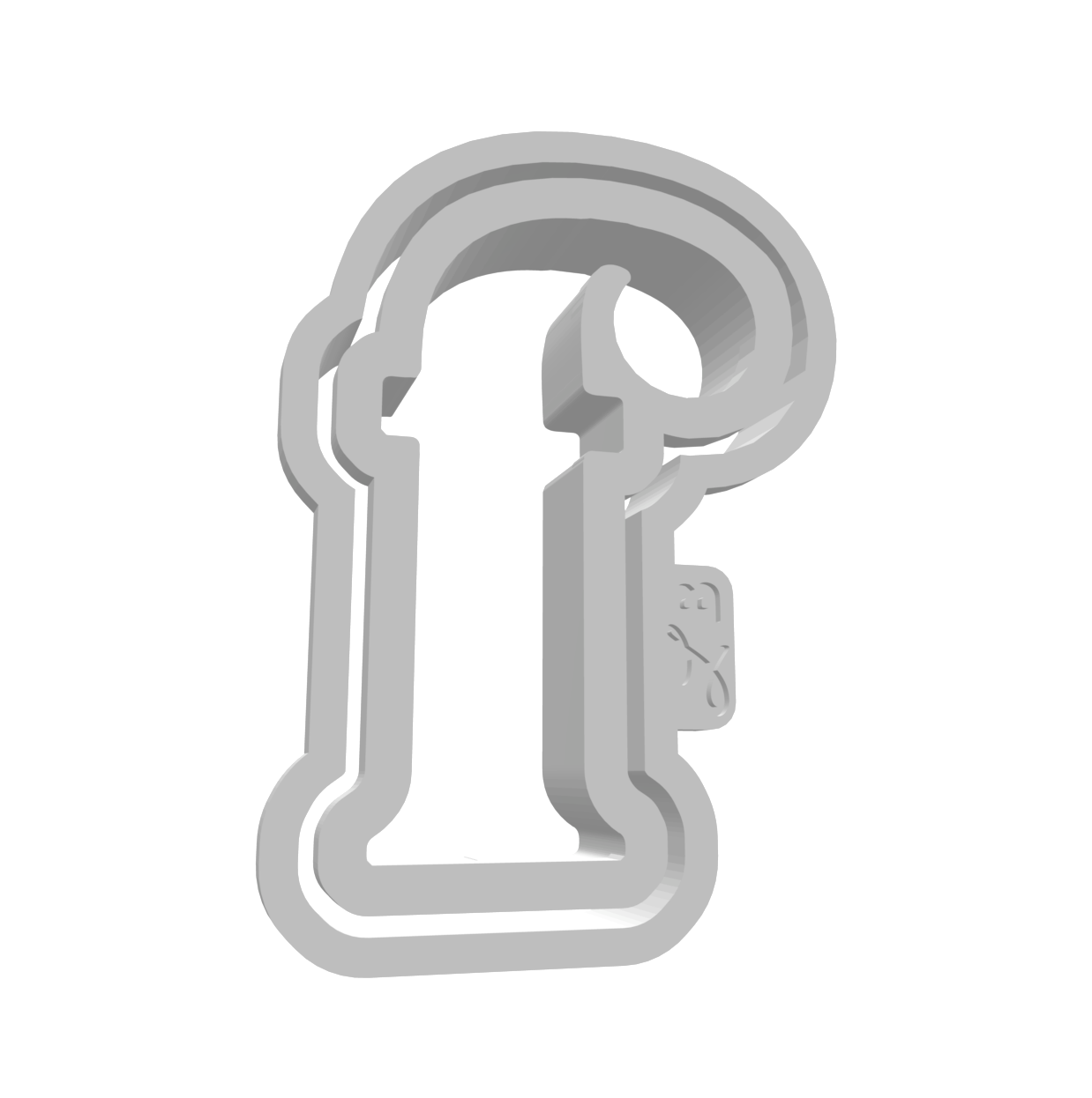 f (Lowercase, Includes 2 Cutters + Dough Pusher)-- STL FILES