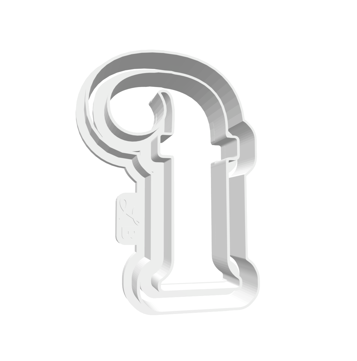 f (Lowercase, Includes 2 Cutters + Dough Pusher)-- STL FILES