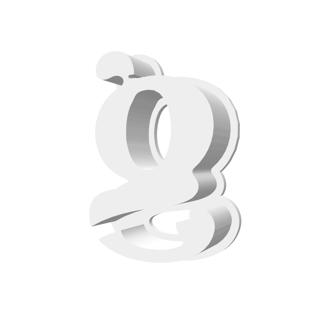 g (Lowercase, Includes 2 Cutters + Dough Pusher)-- STL FILES