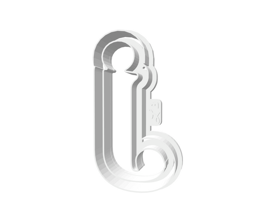 j (Lowercase, Includes 2 Cutters + Dough Pusher)-- STL FILES