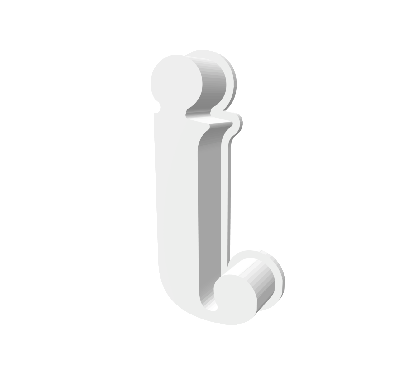 j (Lowercase, Includes 2 Cutters + Dough Pusher)-- STL FILES