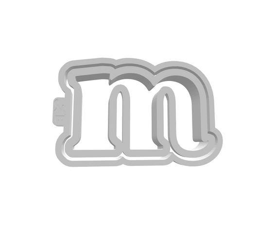 m (Lowercase, Includes 2 Cutters + Dough Pusher)-- STL FILES