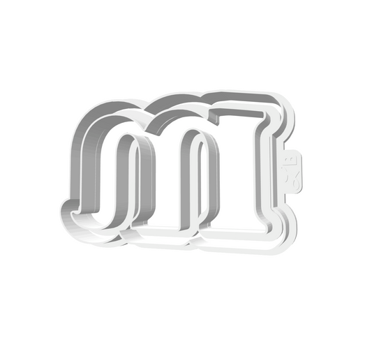 m (Lowercase, Includes 2 Cutters + Dough Pusher)-- STL FILES