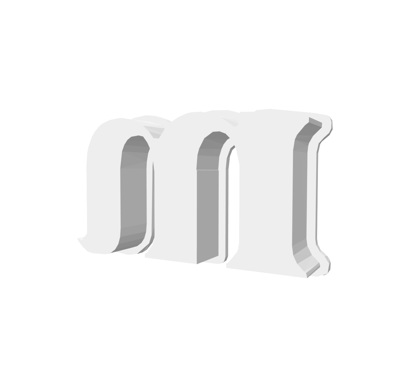 m (Lowercase, Includes 2 Cutters + Dough Pusher)-- STL FILES