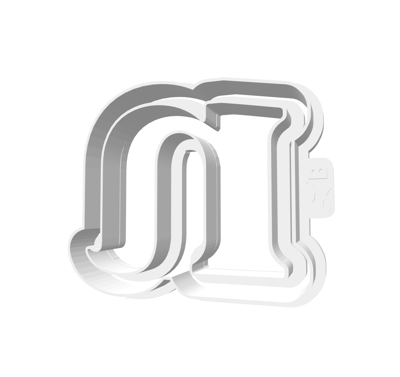 n (Lowercase, Includes 2 Cutters + Dough Pusher)-- STL FILES