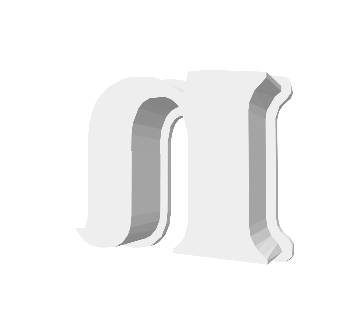 n (Lowercase, Includes 2 Cutters + Dough Pusher)-- STL FILES