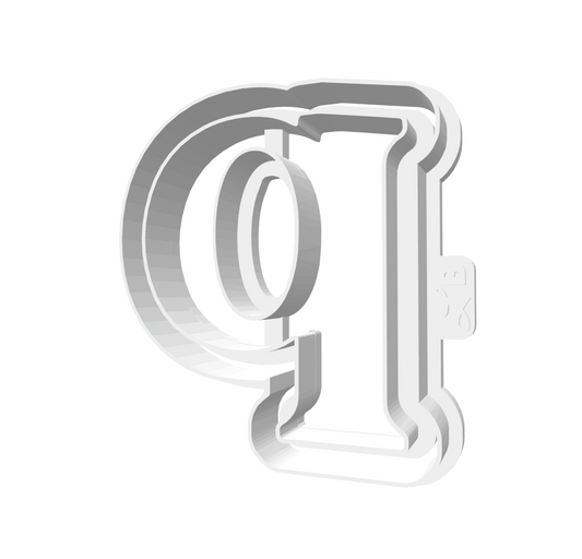 p (Lowercase, Includes 2 Cutters + Dough Pusher)-- STL FILES