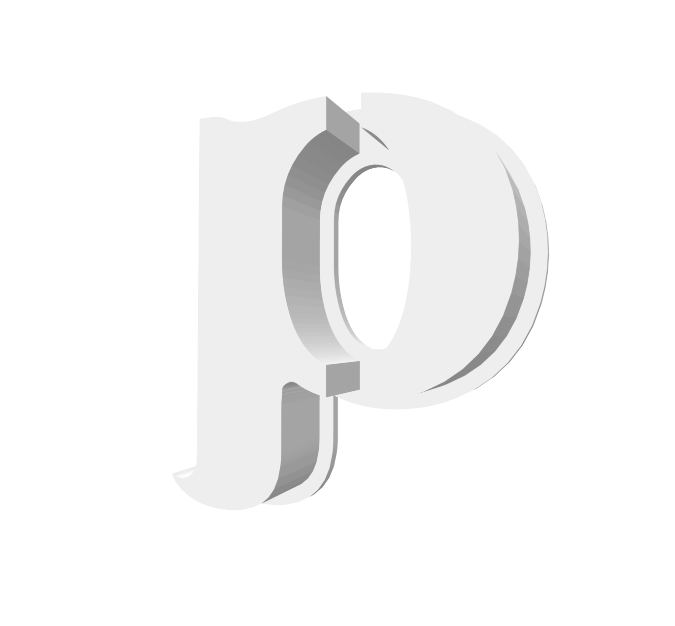 q (Lowercase, Includes 2 Cutters + Dough Pusher)-- STL FILES