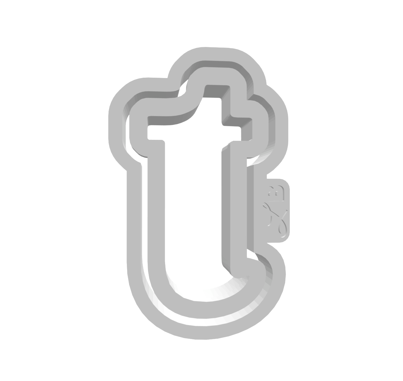 t (Lowercase, Includes 2 Cutters + Dough Pusher)-- STL FILES