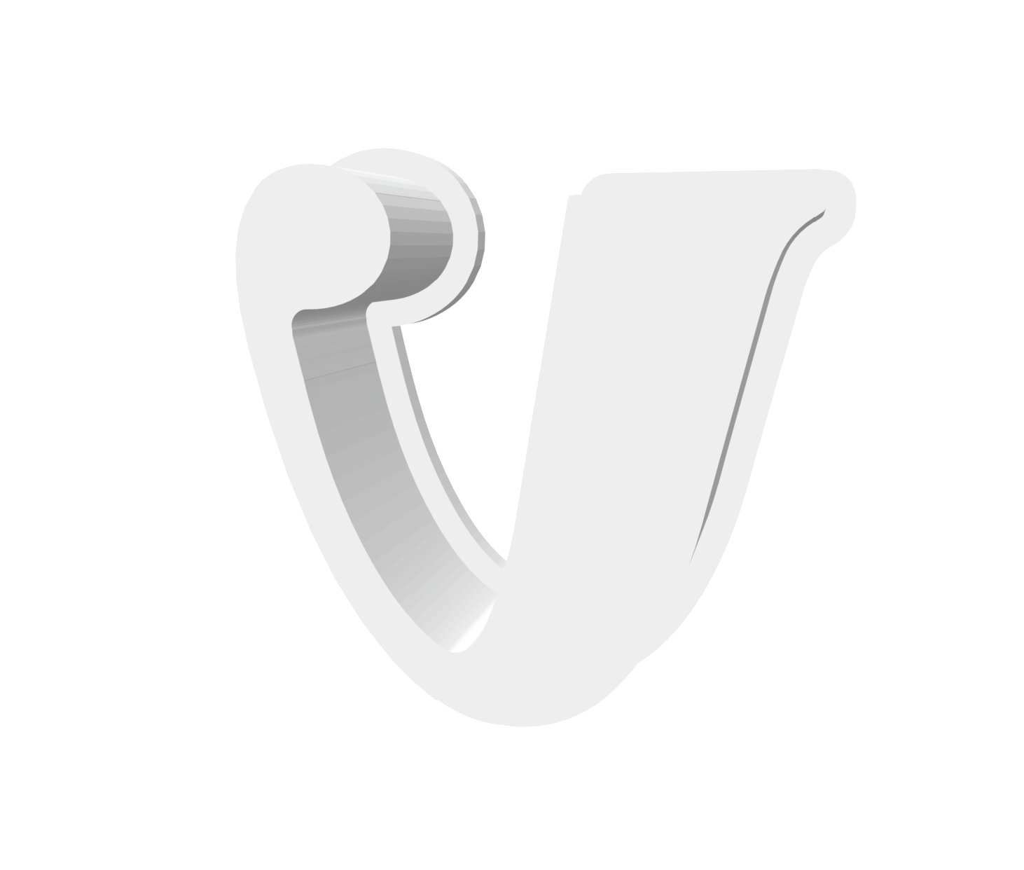 v (Lowercase, Includes 2 Cutters + Dough Pusher)-- STL FILES