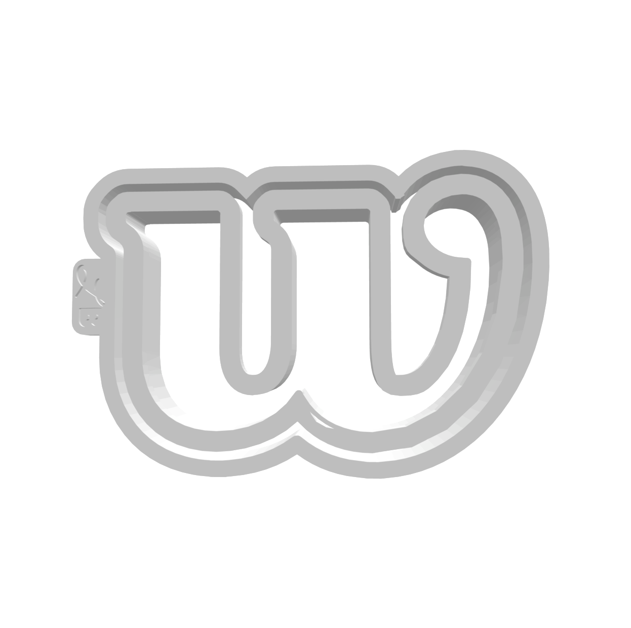 w (Lowercase, Includes 2 Cutters + Dough Pusher)-- STL FILES