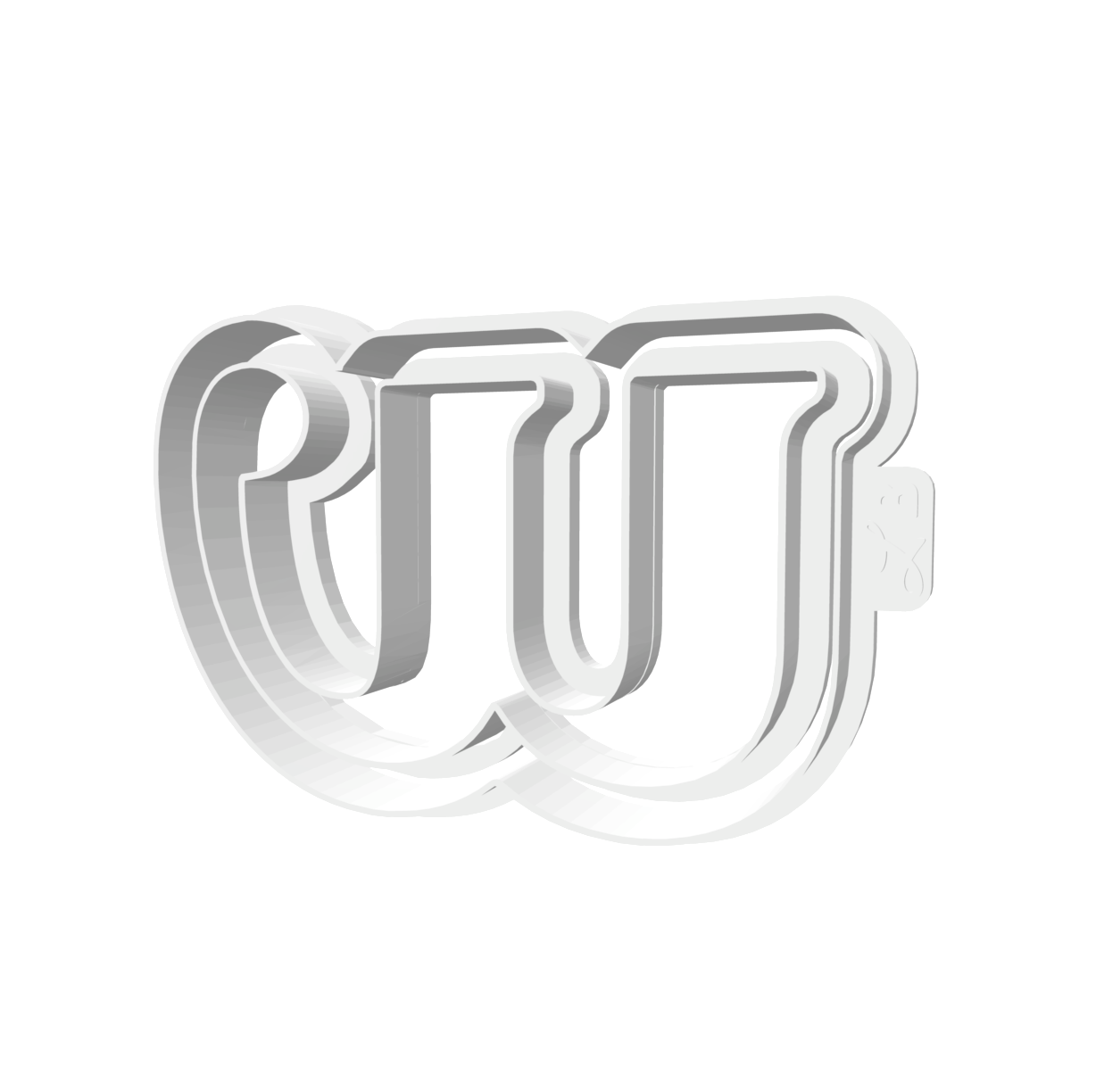 w (Lowercase, Includes 2 Cutters + Dough Pusher)-- STL FILES