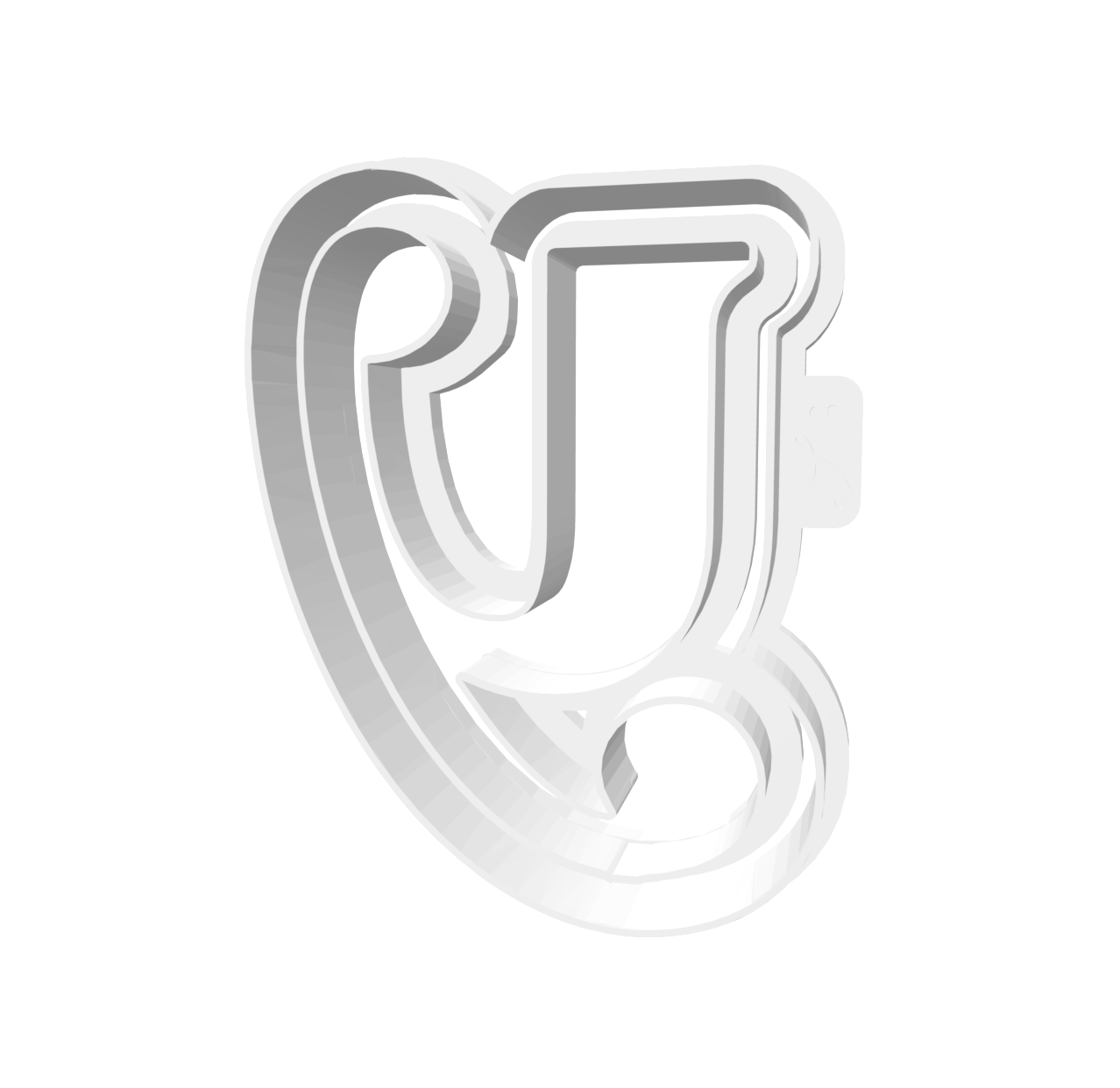 y (Lowercase, Includes 2 Cutters + Dough Pusher)-- STL FILES