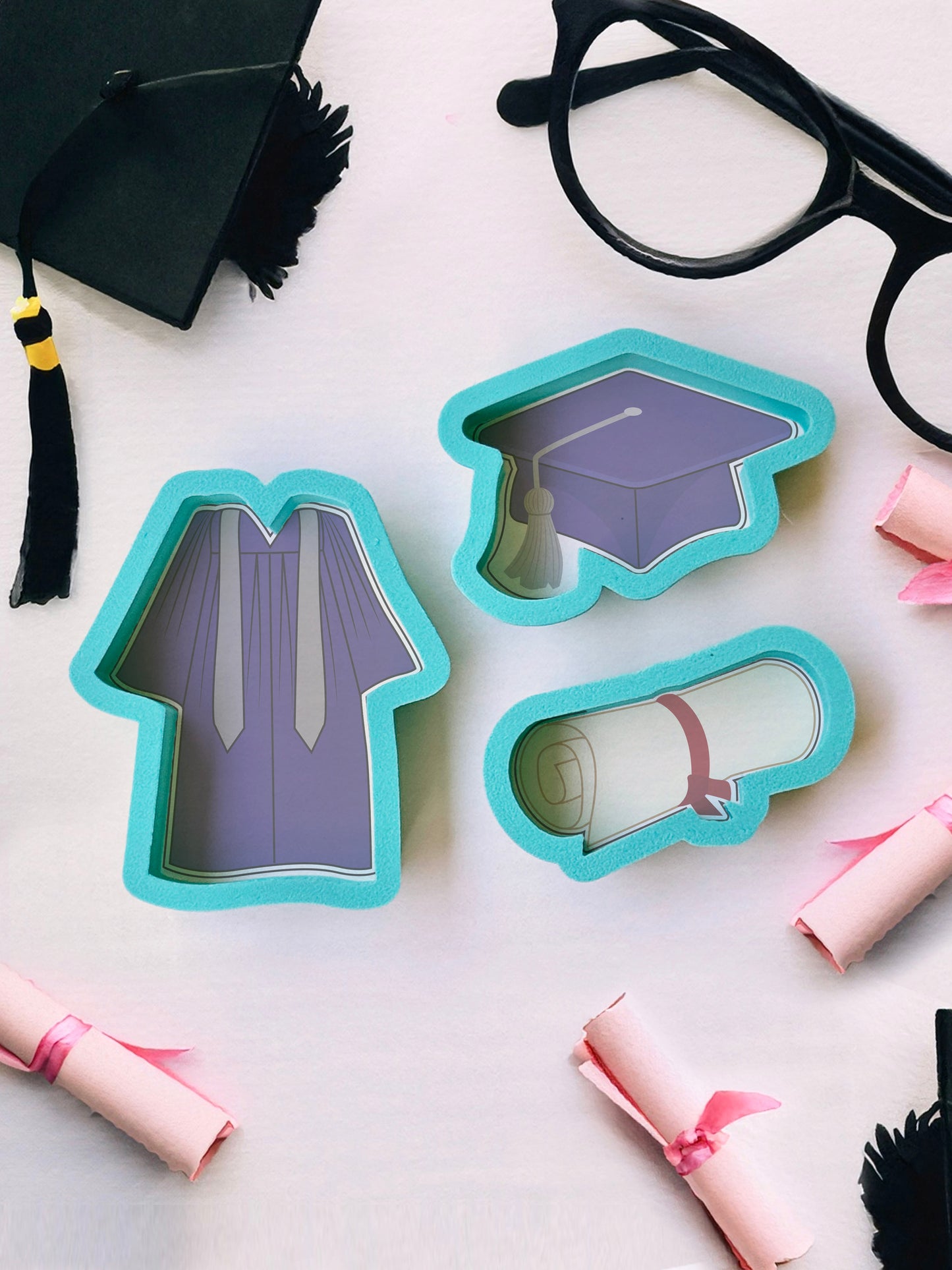 Mini Graduation Cookie Cutters