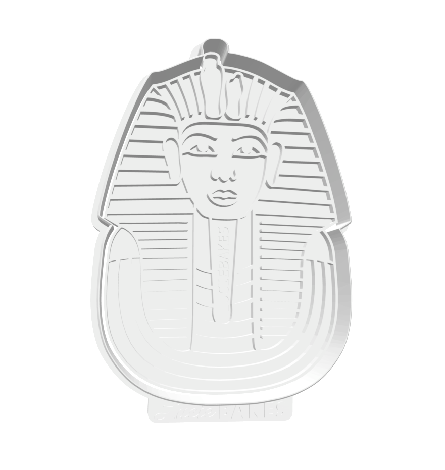 King Tut's Death Mask Cookie Cutter & Stamp Set -- STL FILE