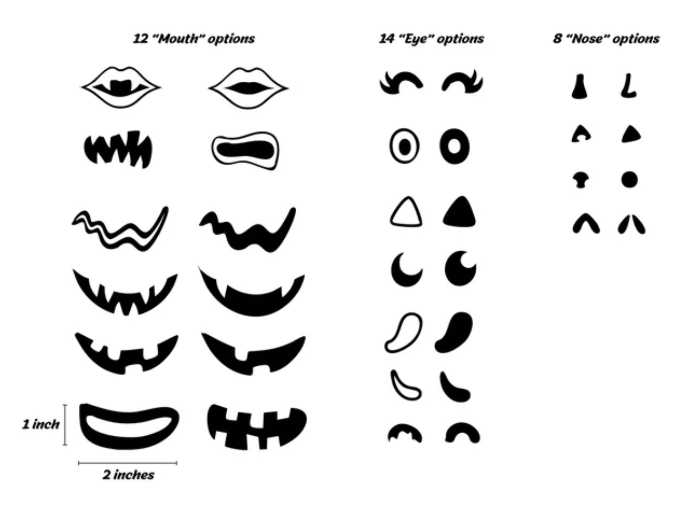 "Design Your Own Jack-O-Lantern" Cookie Cutter & Stamp Set -- STL FILES