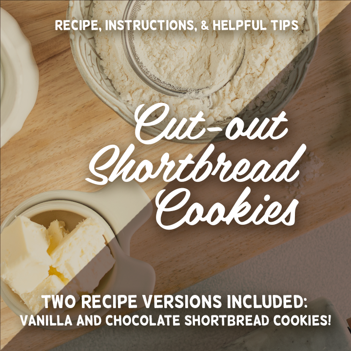 Cut-out Shortbread Cookies Recipe (Vanilla version + Chocolate version included!)