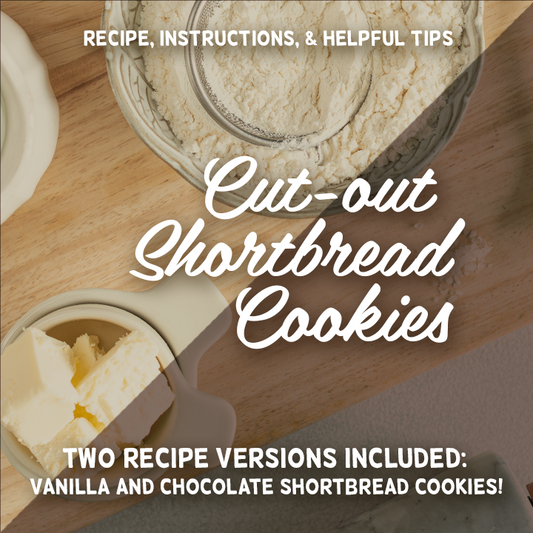 Cut-out Shortbread Cookies Recipe (Vanilla version + Chocolate version included!)