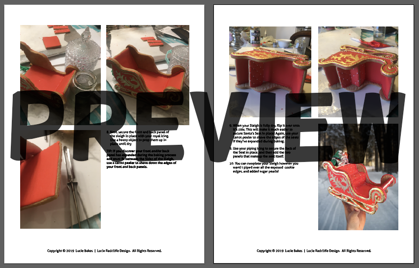 Santa's Sleigh - Digital Template & Tutorial