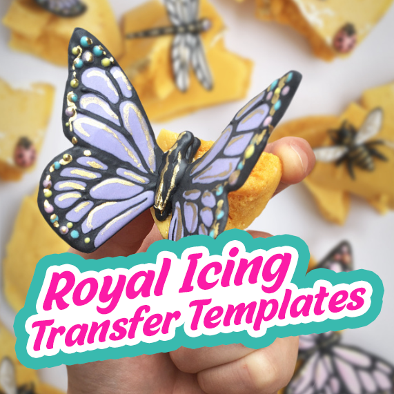 Summer Bugs - Royal Icing Transfer Template