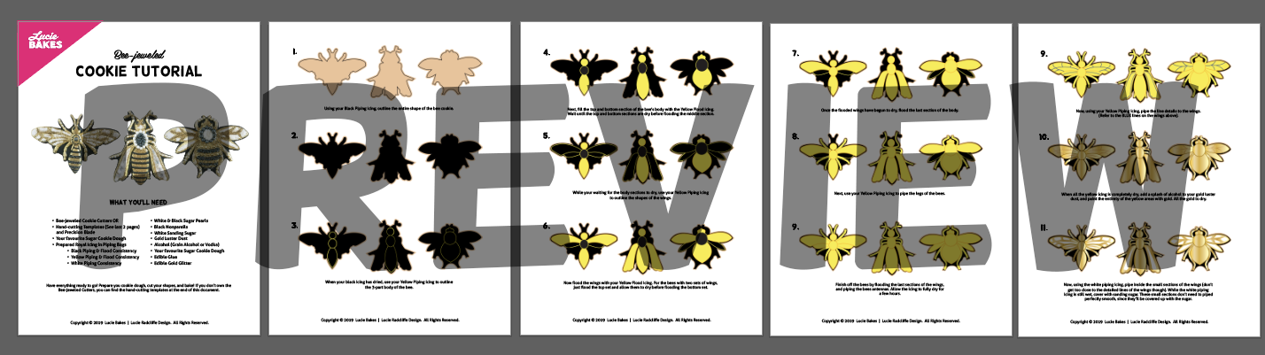 Bee-Jeweled Cookies - Digital Template & Tutorial