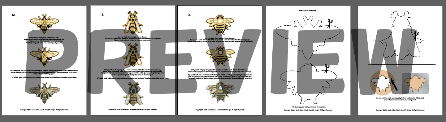 Bee-Jeweled Cookies - Digital Template & Tutorial