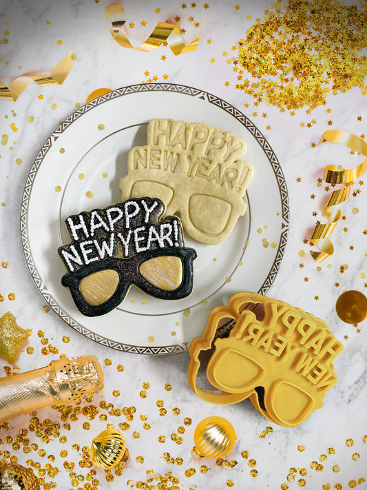 NYE Party Glasses Cutter & Stamp Set