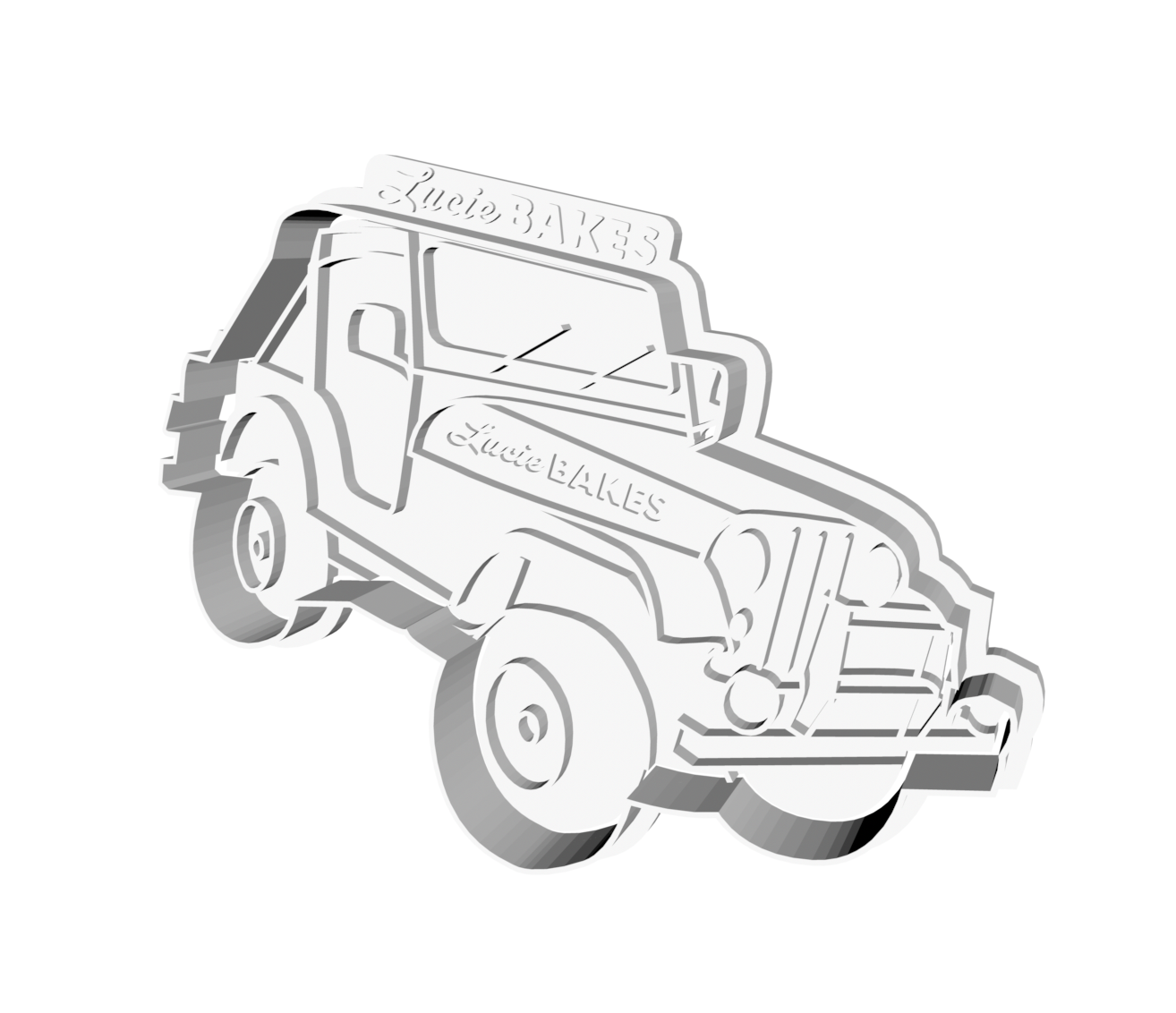 Jeep CJ5 Cutter & Stamp -- STL FILE