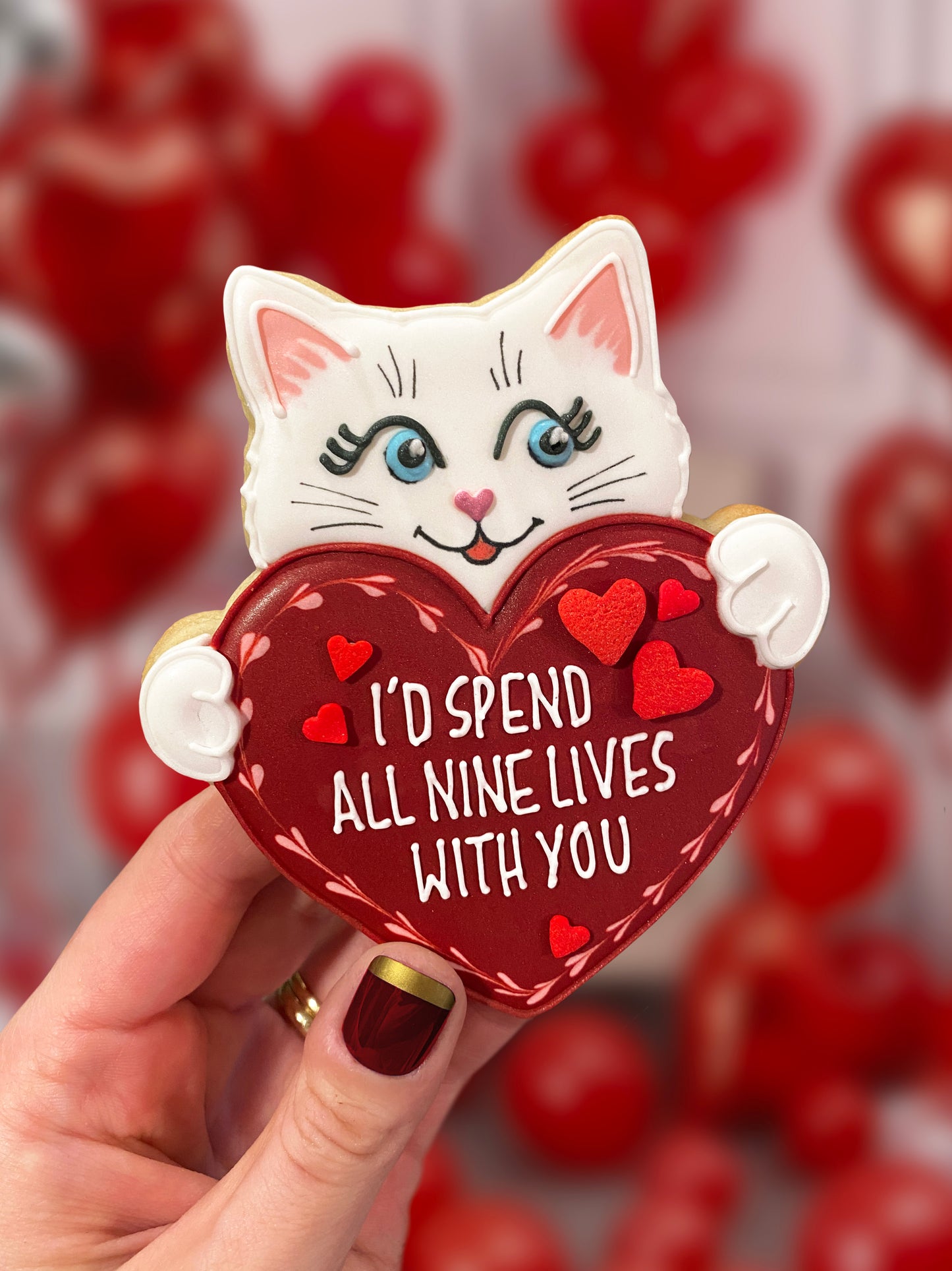 Valentine's Cat Cookie Cutter