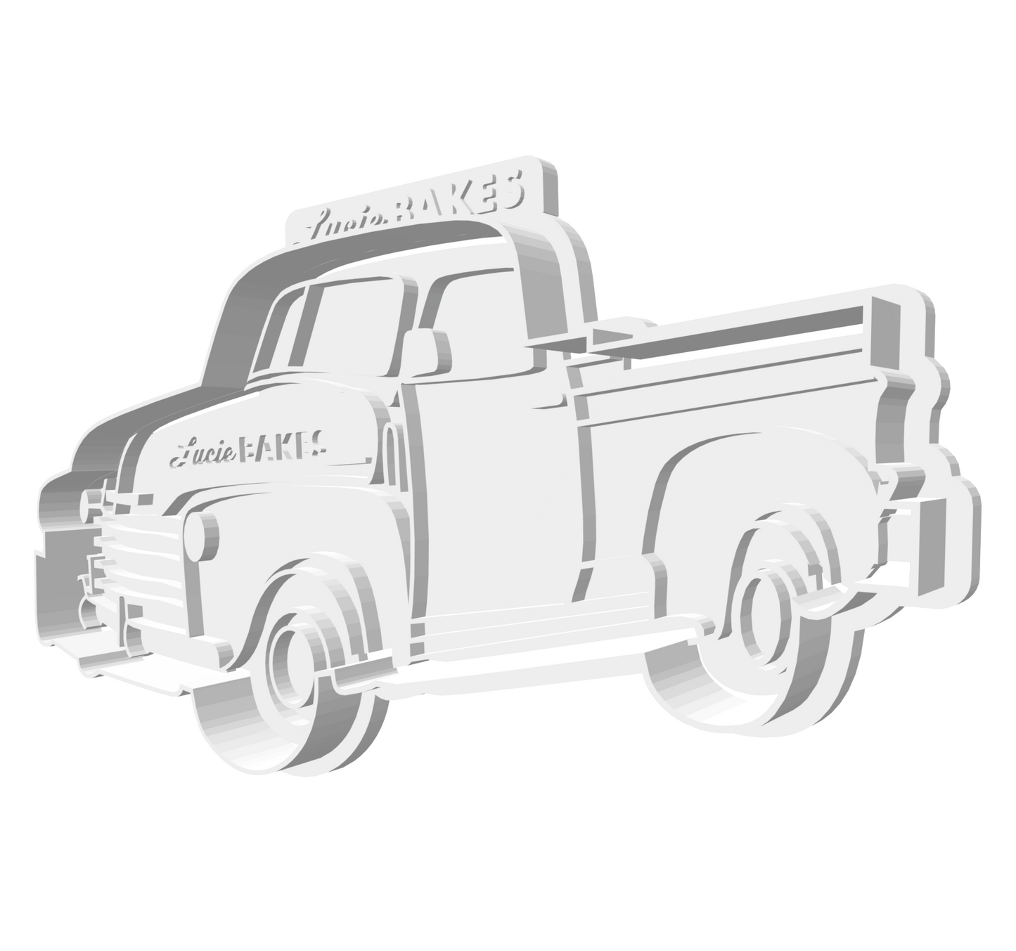 Pickup Truck Cutter & Stamp Set -- STL FILE