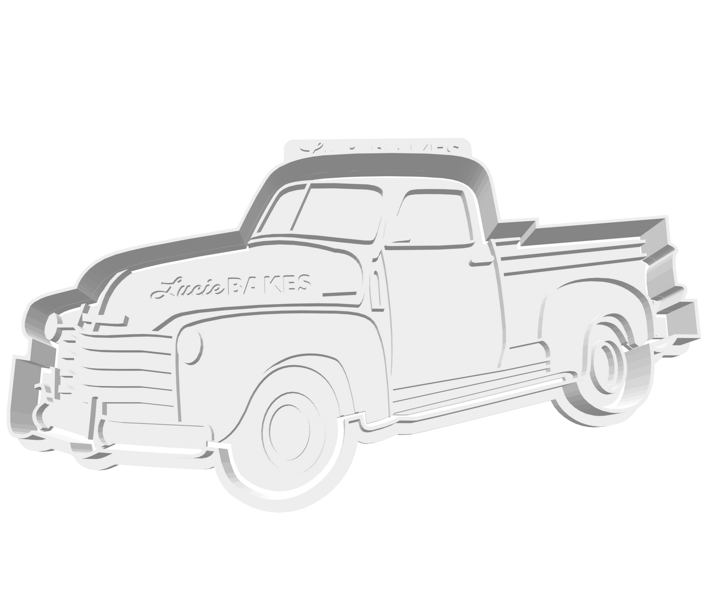 Pickup Truck Cutter & Stamp Set -- STL FILE