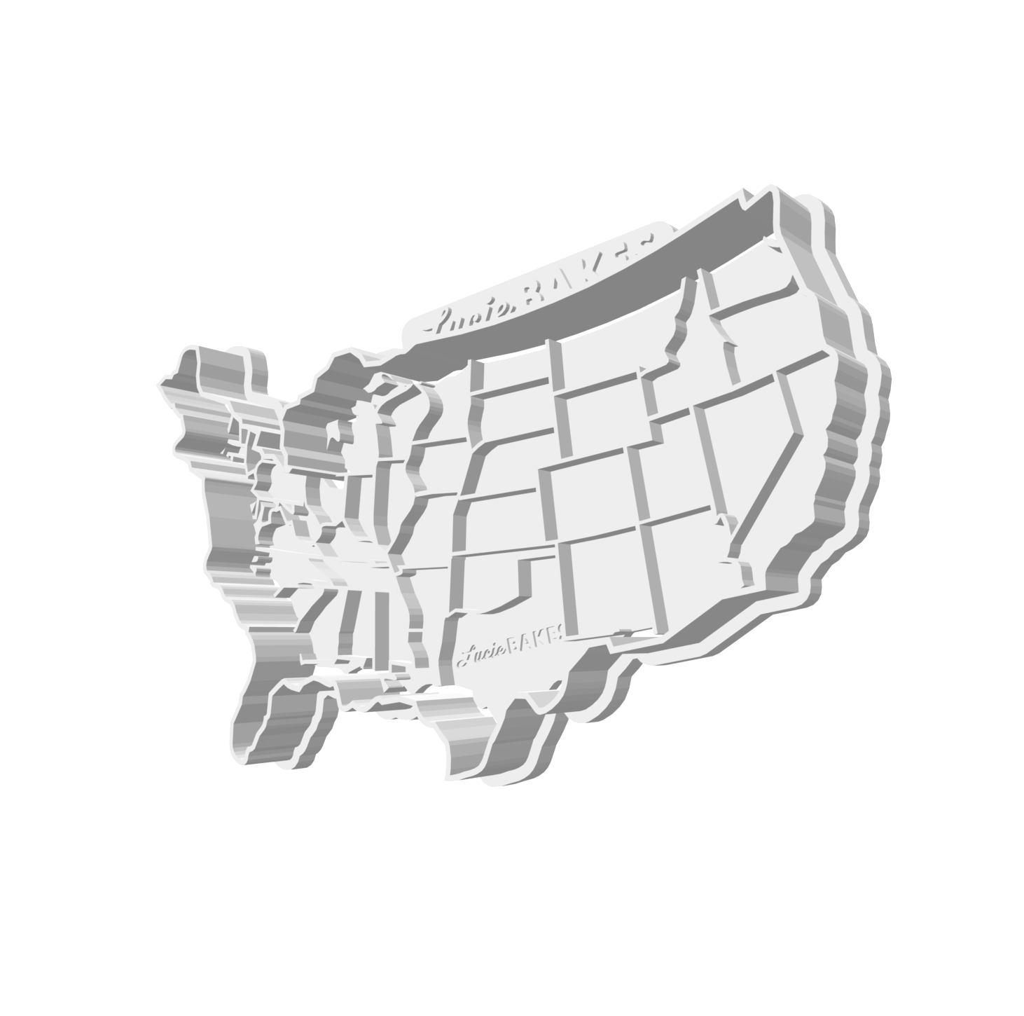 USA Cutter & Stamp Set -- STL FILE