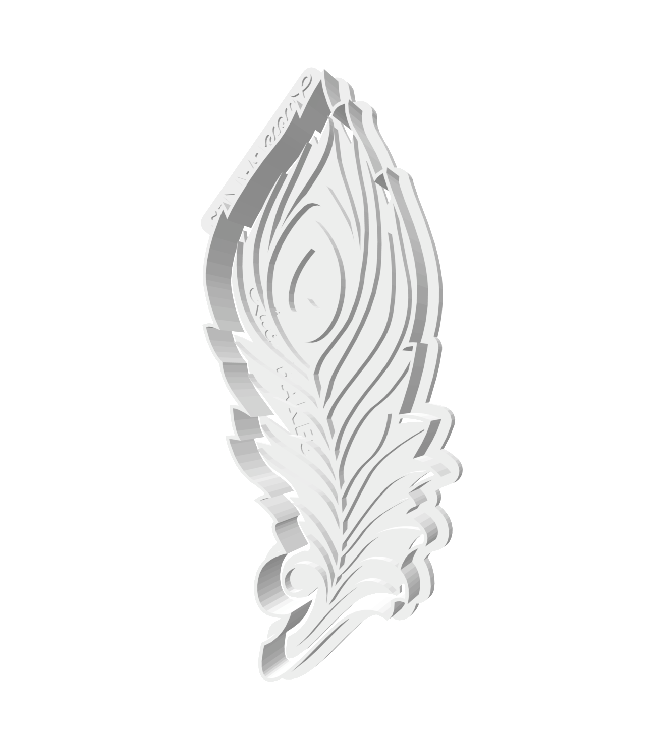 The Plume Cutter & Stamp -- STL FILE