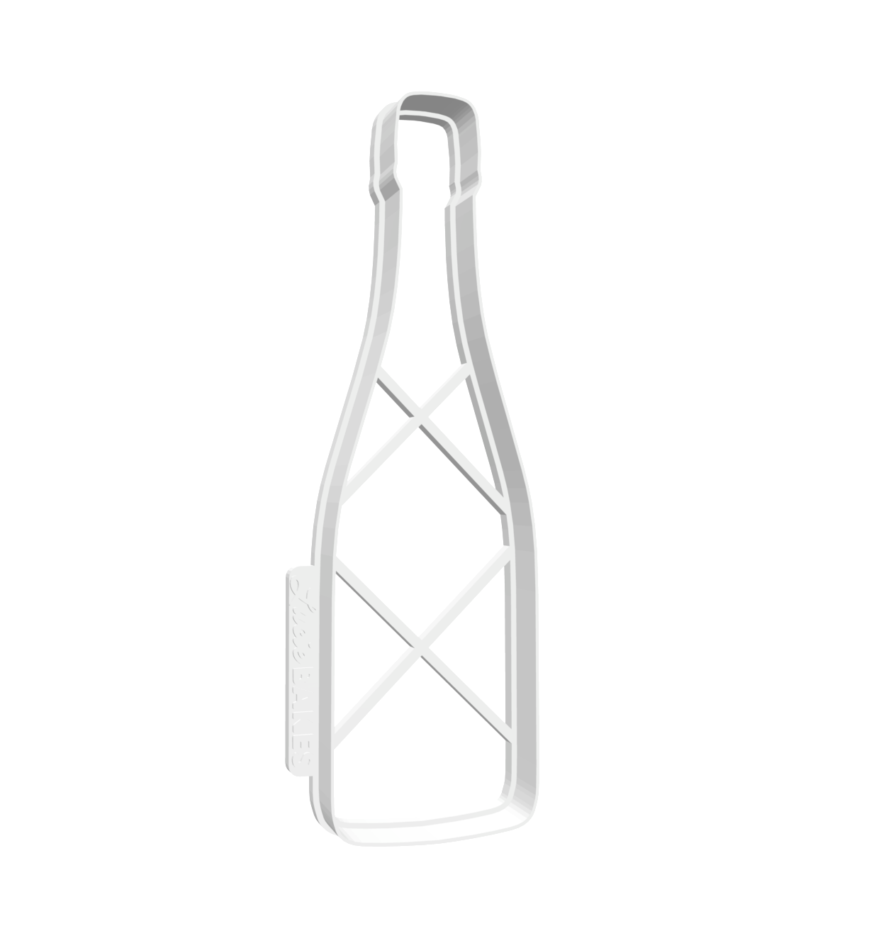 Large Wine Bottle -- STL FILE