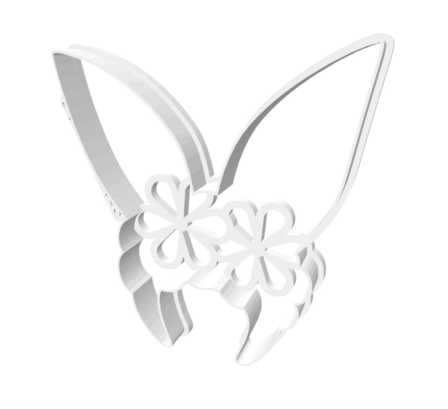 Floral Bunny Ears Headband -- STL FILE
