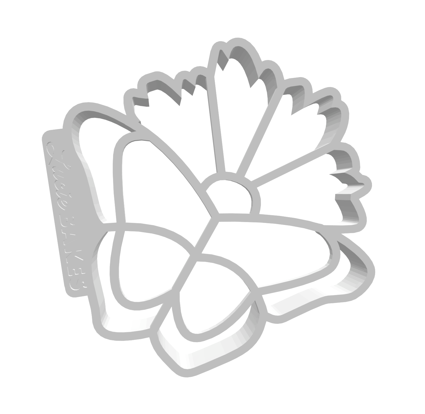 Butterfly on Flower -- STL FILE