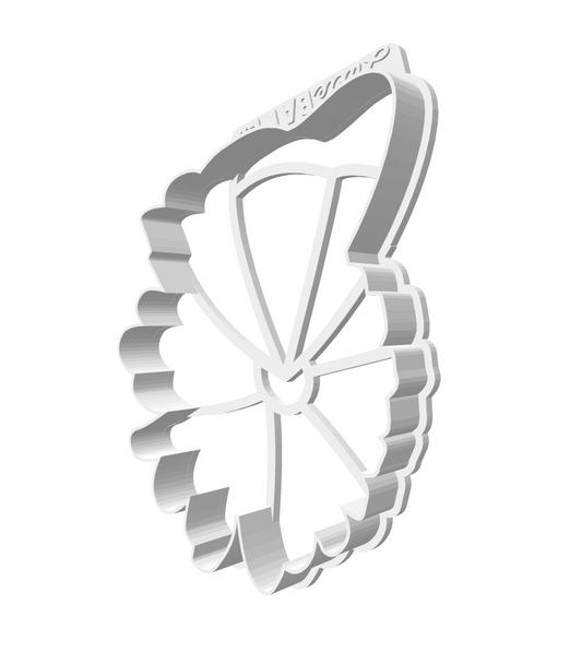 Butterfly Profile on Flower -- STL FILE