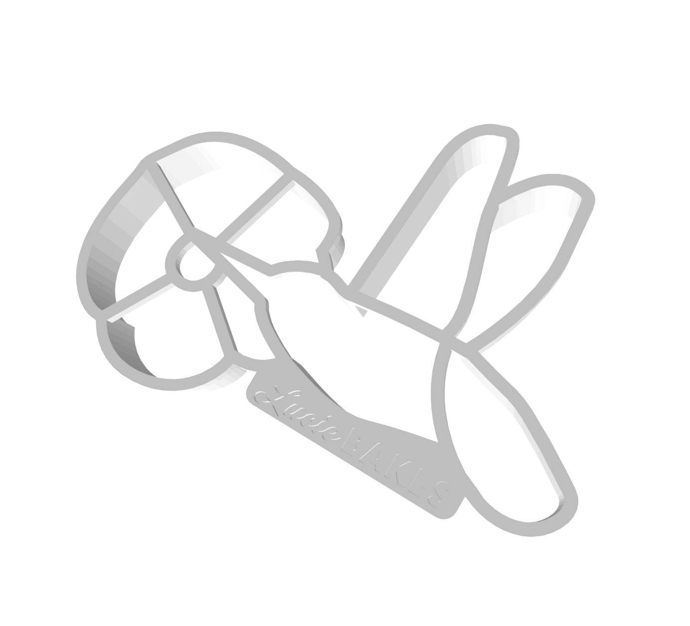 Hummingbird with Flower -- STL FILE