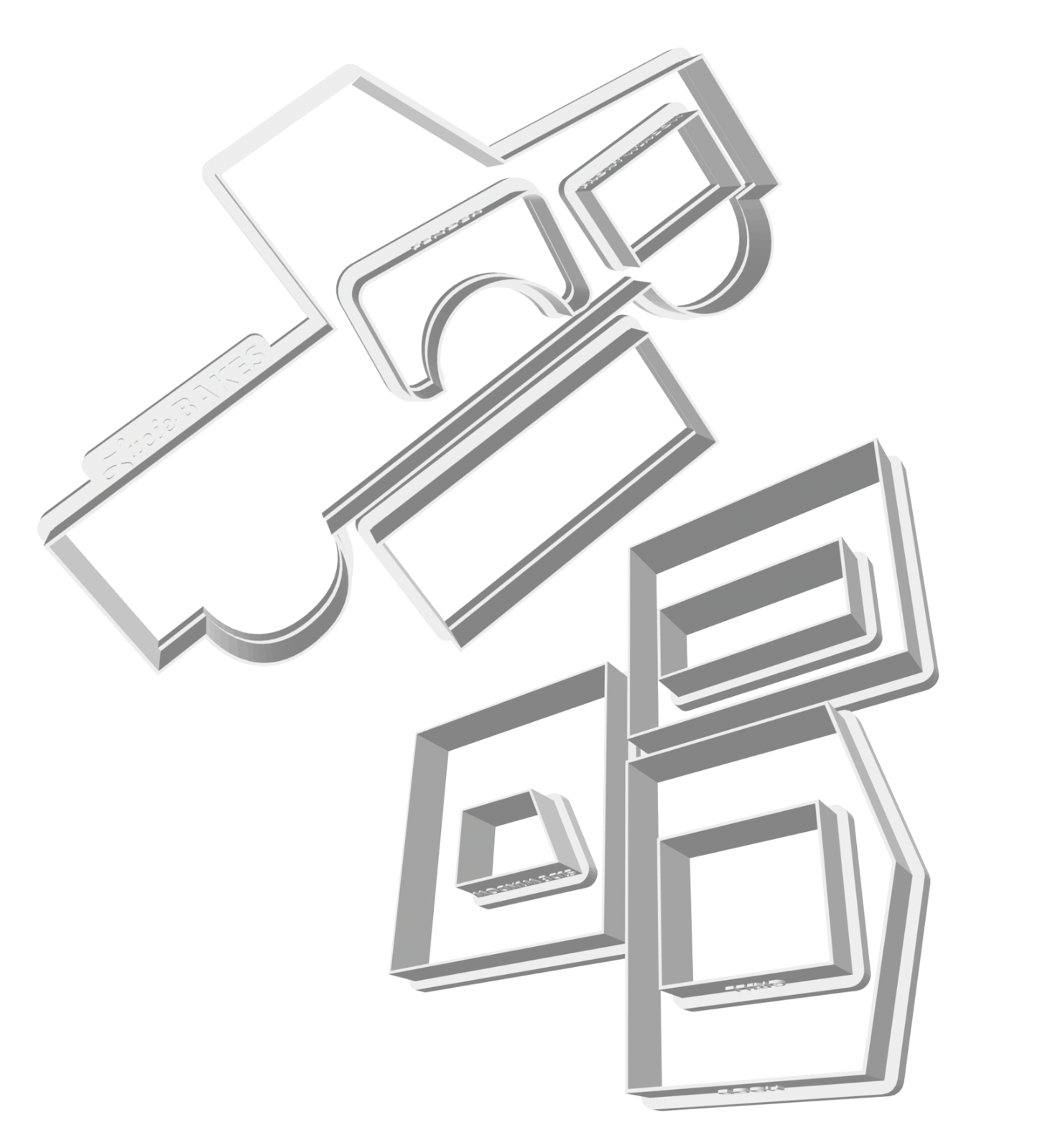 3D Pickup Truck Cutter Set -- STL FILES