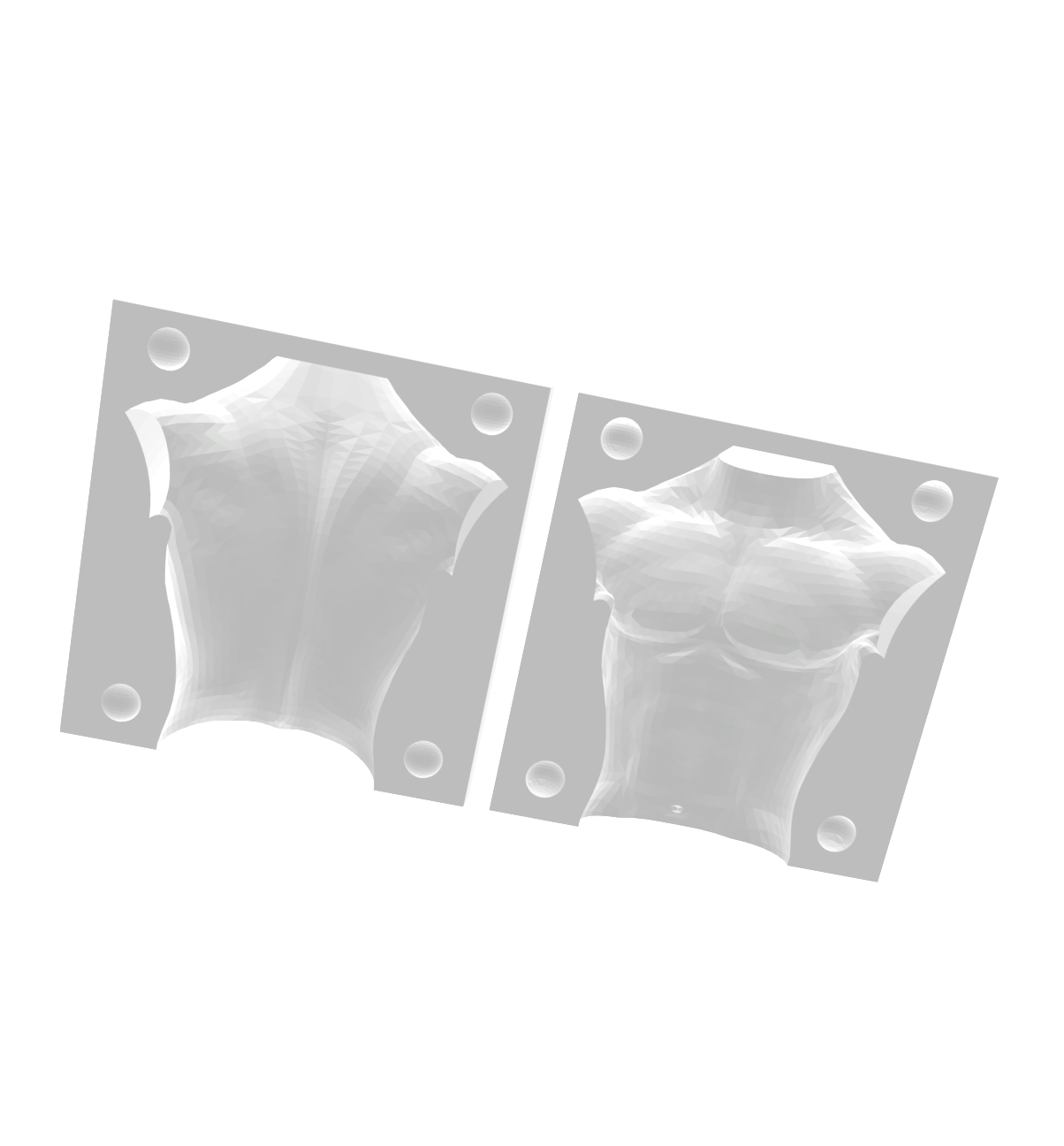 LARGE Male Bust Form Mold -- STL FILE