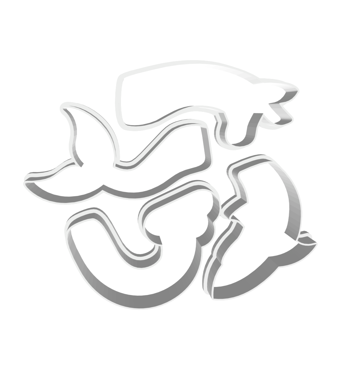 Pool Floatie Donut Toppers (C) - STL FILE