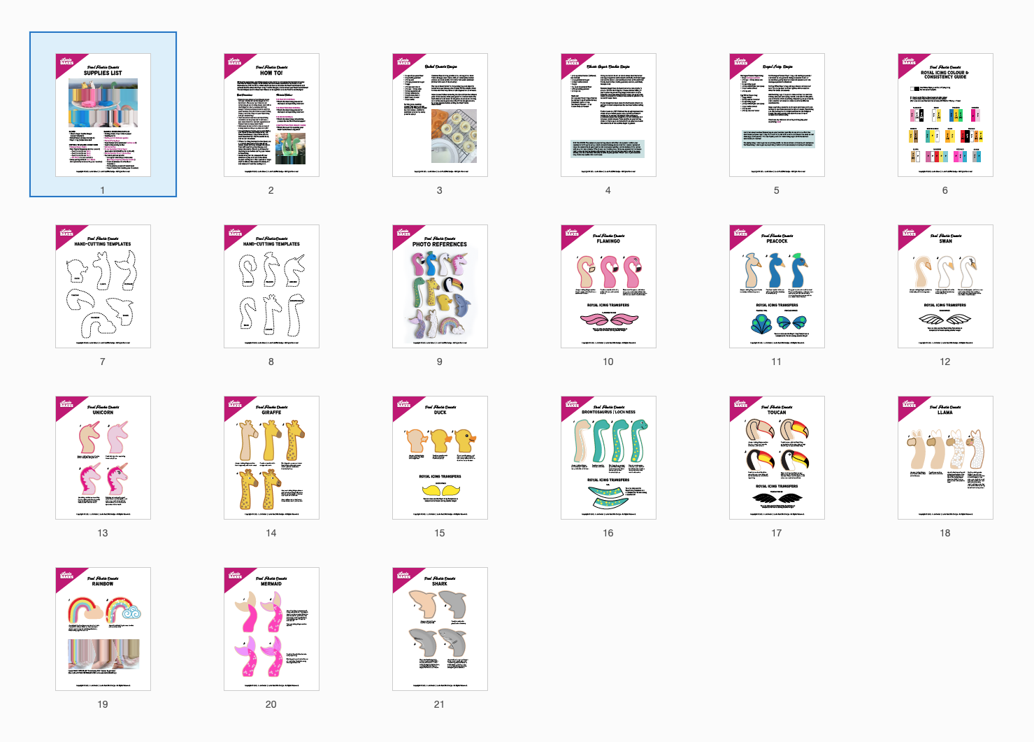 Pool Floatie Donuts -- Workbook + Mini Pre-Recorded Tutorials