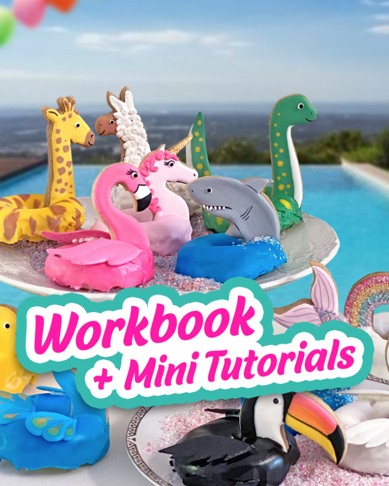 Pool Floatie Donuts -- Workbook + Mini Pre-Recorded Tutorials