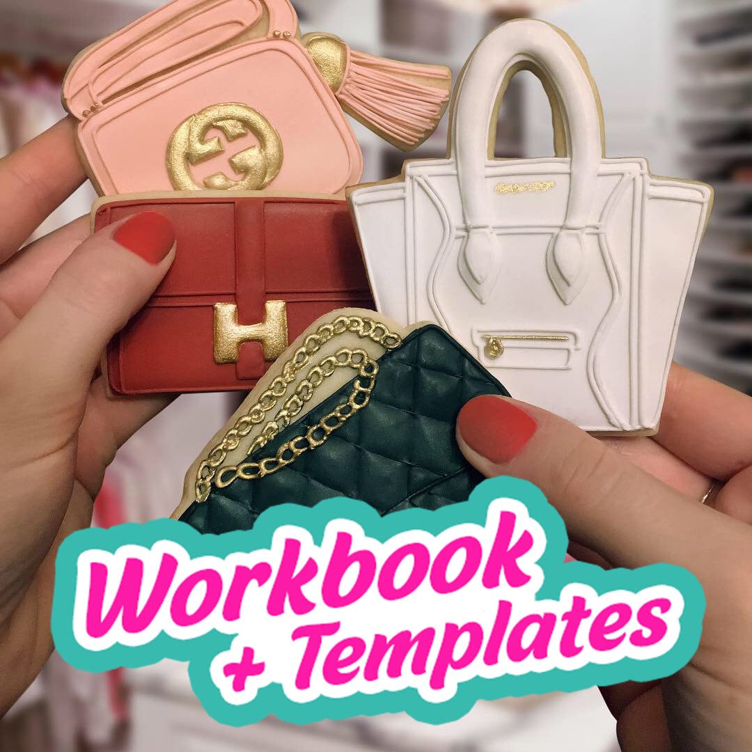 Designer Handbag Cookies -- Digital Template & Workbook